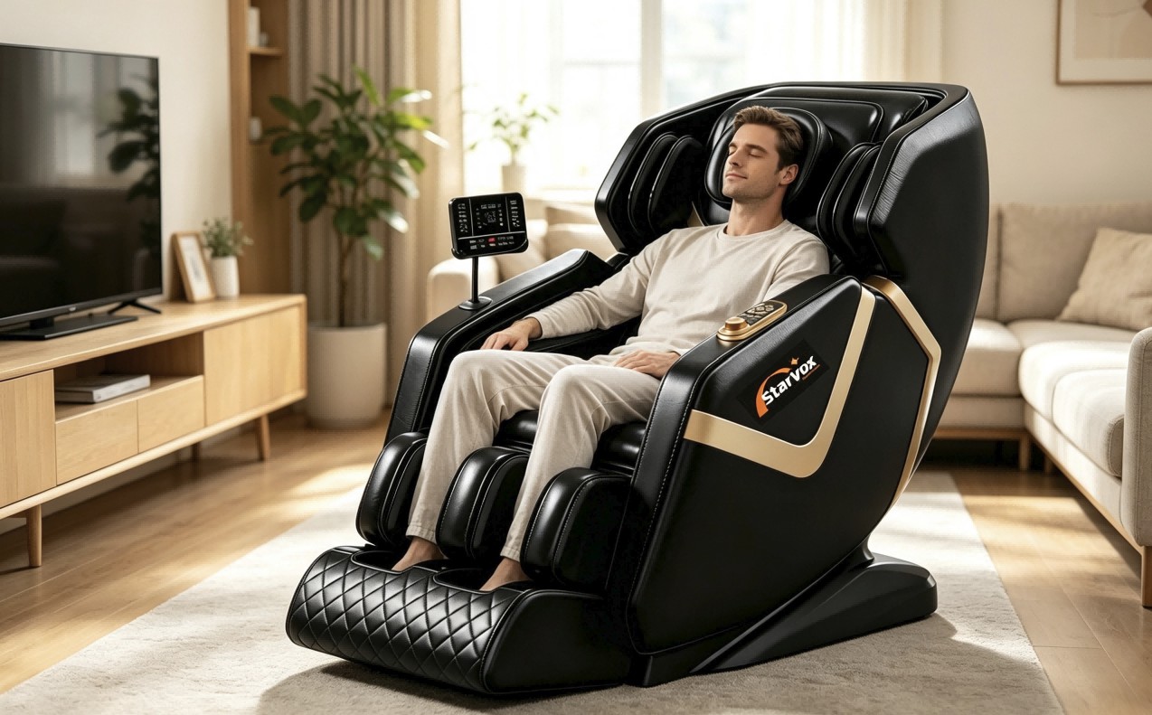 STARVOX MRT-10-1 Massage Chair (Dark Brown)