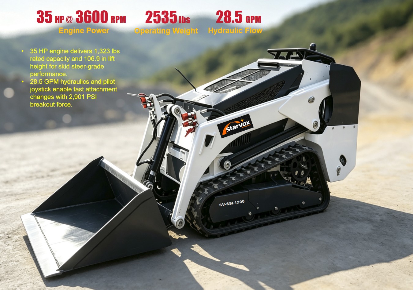 STARVOX SV-SSL1200 Compact Track Loader